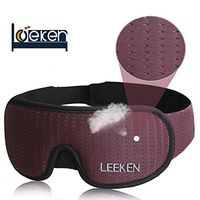LEEKEN 3D Sleeping Eye Mask - 100% Lights Blockout Sleep Mask for Men Women, Cool Sports Fabric Eye Cover for Travel/Nap/Night Sleeping,Comfortable and Breathable … (Mesh-Purple)