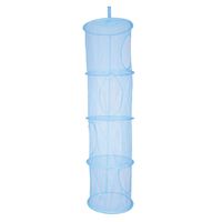 Jishipin Mesh Hanging Storage, Multifunctional 4 Compartments Hanging Mesh Portable Travel Folding Kids Toy Space Saver Bags