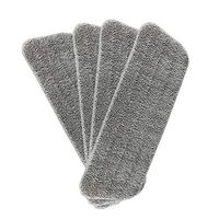Microfiber Spray Mop Replacement Heads, Replacement Mop Pads for Wet Dry, Suitable for Kitchen Grease Cleaning, Reusable Washable (Gray, 4 Pack)