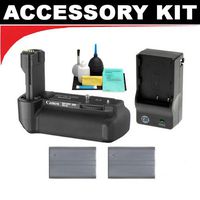 Canon BG-E2N Battery Grip for EOS 20D, 30D, 40D & 50D Digital SLR Camera + (2) Spare BP-511A Lithium-Ion Battery Packs + CTA BP511A Mini Battery Charger + 6-Piece Deluxe Cleaning Kit