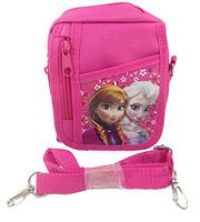 Disney Frozen Queen Elsa Small Camera Bag Case Little Girl Bag Handbag with Frozen Key Chain - Pink