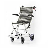 Weccan Wheelchair Lightweight Folding Portable Transport Chair with Bags Solid Tires Seatbelt Hand Brakes Comfortable Armrest Seat Heavy Duty Swing Away Foot Rrests for Men and Women (Lattice)
