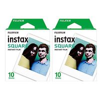 2-pack Film for Fujifilm Hybrid instant camera Cheki Bundle Set, Fuji instax INS SQUARE SQ 10, 10 Exposures total 20 sheets