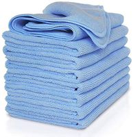 VibraWipe Microfiber Cleaning Cloth 8-Pack, Large Size 14.2"x14.2", Trap Dust, Dirt and Pet Dander in Split Fibers. Absorb up to 5X Their Weight in Liquid – Machine Washable, Reusable and Lint-Free