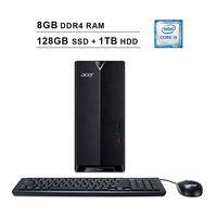 2019 Newest Acer Aspire TC 885 Desktop (8th Gen Intel 6-Core i5-8400 up to 4.0 GHz, 8GB DDR4 RAM, 128GB SSD (Boot) + 1TB HDD, Intel UHD Graphics 630, WiFi, Bluetooth, HDMI, Windows 10 Home)