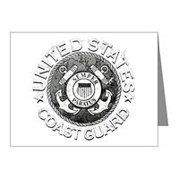 Note Cards (10 Pack) US Coast Guard Semper Paratus Emblem