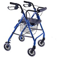 JAD@ Folding Mobility Rollator Walker with 6-inch Wheels (Color : Blue)