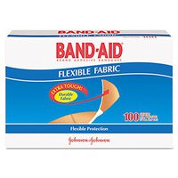 BAND-AID Flexible Fabric Adhesive Bandages 3/4 Inch X 3 Inches 100 ea (Pack of 6)