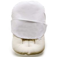 Snuggle Me Organic | Baby Lounger & Infant Floor Seat | Newborn Essentials | Organic Linen, Fiberfill | Coast