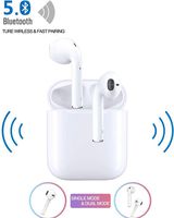 Bluetooth 5.0 Wireless Earbuds with【24Hrs Charging Case】 Waterproof TWS Stereo Headphones in-Ear Built-in Mic Headset Premium Sound for iPhone Android Apple Airpod