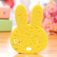 ICYCHEER Baby Shower Sponge Cute Animal Design Baby Bath Sponge Soft Bath Brush Rubbing Towel for Toddler Infant Newborn (thick, rabbit)