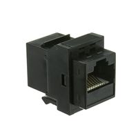 Cat6 Keystone Inline Coupler, Black, RJ45 Female