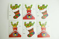 Teenage Mutant Ninja Turtles Christmas Holiday Name Tags (6 tags)