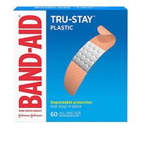 Wholesale CASE of 25 - Johnson Band-Aid Plastic Bandages-Adhesive Bandages, Plastic, 3/4, All One Size, 60/BX