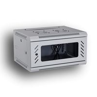 KENUCO [Fully Assembled] Deluxe IT Wall Mount Cabinet | Server Rack | Data Network Enclosure 19-Inch Server Network Rack with Locking Tempered Glass Door (White 04U)