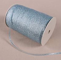 3mm Glitter Metallic Satin Ribbons 10Meters/Lot Gold Silver Christmas Halloween New Year Festive Gift Box Decoration Ribbons [Light Blue]