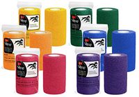 3M Vetrap 4" Bandaging Tape 4"x 5 Yards, Rainbow Colors (Rainbow 18-Pack)