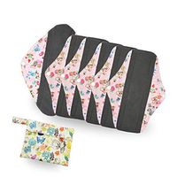 Bamboo Reusable Sanitary Pads by SPEQUIX | 6 Pack Washable Sanitary Napkins Cloth Menstrual Pads Large and Medium Size Suits w/ 1 Charcoal Absobancy Layer (Teddy)