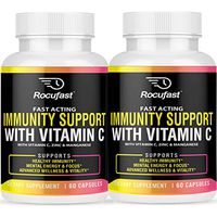 Immune Support Immunity Booster Supplement with Vitamin C, Zinc, Echinacea for Immune Boost - 35 Essential Vitamins Including - Vitamin B6, B12