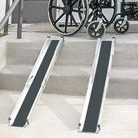 DMI Portable Wheelchair Ramp/Threashold Ramp, Adjustable, Telescoping, Retractable, and Lightweight Loading Ramp with Cover