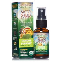 Host Defense, MycoShield Winter Mist Spray, Immune Support, Mushroom Supplement with Turkey Tail, Reishi and Chaga, Vegan, Organic, Gluten Free, 1 oz (71 Servings)