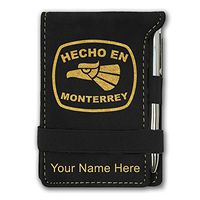 Mini Notepad, Hecho en Monterrey, Personalized Engraving Included (Black)