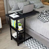 Mobile Standing Desk Sofa Desk Overbed Table, Side Table Nursing Reading Breakfast, Notebook Side Table for Hospital and Home Use, Four Wheels (Color : A)