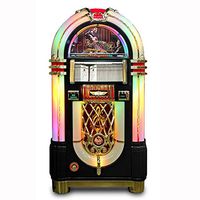 Rock-Ola Bubbler CD Elvis Jukebox in Black with Bluetooth Connectivity, Remote Control, Limited Edition- Holds 100 Cds