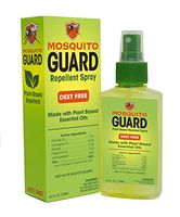Mosquito Guard Natural Repellent Spray – Made with Plant Based Essential Oils: Citronella, Geraniol, Lemongrass - 4oz Bottle, Deet Free