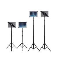 Raking Foldable Floor iPad Tablet Tripod Stand Height Adjustable 25 to 60 Inch Tablet Tripod Mount for iPad Pro 12.9", iPad Air 10.5" and More 10" to 14" Tablets