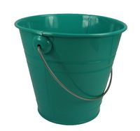 1 Metal Pail Bucket with Handle Party Favor 5-1/2" Tall Aqua Colors Tkdream