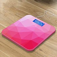 Charging Electronic Scales Scales Household Precision Weight Loss Weighing Digital Scales (Color : Pink)