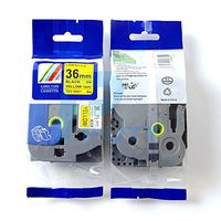 IDIK 1PK Black on Yellow Extra Strength Laminated Label Tape Compatible for Brother P-Touch TZe-S661 TZ S661 Tze S661(36mm x 8m)