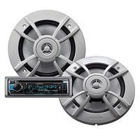 Kenwood Kmr-D365bt Marine Cd Bluetooth Receiver Package W/Two 6.5" Speakers