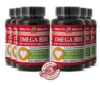 Omega 6 cla - Omega 8060 Omega-3 Fatty ACIDS - Immune System Support (6 Bottles)