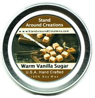 Premium 100% All Natural Soy Wax Aromatherapy Candle - 2oz Tin -Warm Vanilla Sugar: Warm Vanilla Sugar has become a classic. With flowery herbal top notes, coconut and vanilla middle notes, and a musky sandalwood base.