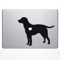 The Decal Guru I Love My Labrador Retriever Decal Vinyl Sticker, 13" MacBook Air, Black (1473-MAC-13A-BLA)