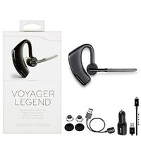 Plantronics Voyager Legend 87300-60 Wireless Bluetooth Headset with Dual Car Charger Extra Gel (Renewed)