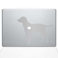 The Decal Guru I Love My Labrador Retriever Decal Vinyl Sticker, 12" MacBook, Silver (1473-MAC-12M-S)