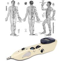 QIYE Electronic Acupuncture Pen Energy Meridian Massage Pen Pointer Meridian Stimulator Laser Moxibustion Pain Relief, Electronic Acupuncture Care Pen, Massage Energy Pen