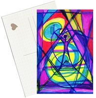 Spiritual Success Abstract 4"x6" Set of 6 Linen Postcards