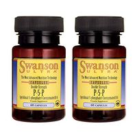 Swanson P-5-P (Pyridoxal-5-Phosphate) Coenzymated Vitamin B-6 40 Milligrams 60 Capsules (2 Pack)