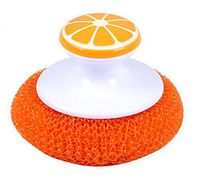 Set of 2 Kitchen Cleaning Brush Pot Brush Dishes Brush, ORANGE Design