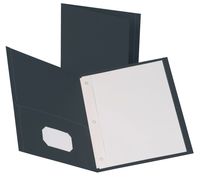 Oxford Two-Pocket Folders w/Fasteners, Dark Blue, Letter Size, 25 per Box (57738)
