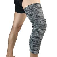 TOPCHANCES Strengthen Knee Pads Basketball Leg Knee Sleeve Elastic Compression for Runners & Jumpers Knee, Arthritis Pain, Basketball, Soccer, Lifting, Running, Sports, Men, Women (Gray L)