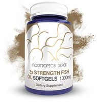 Fish Oil Capsules | Triple Strength Softgels | 1000mg | 60 Count | Omega 3 Supplement | Contains EPA, DHA, Omega 3, Omega 6 + Omega 9 Fatty Acids | Supports Cardiovascular, Brain and Heart Health