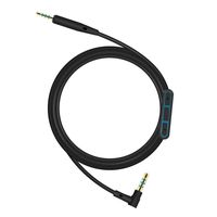 Replacement Audio Cable Cord Compatible with for Bose SoundTrue Soundlink QC25 QC35 OE2 Headphones Replacement 2.5mm to 3.5mm 5.5ft/1.4M Audio Cable (with Mic) (Black)