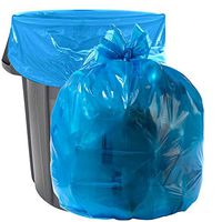 Aluf Plastics 40-45 Gallon Blue Trash Bags - Pack of 100 - Garbage or Recycling Bags 33" by 46" 1.2 (Equivalent) MIL - for Industrial, Home, Contractor, Model:H&PC-81505