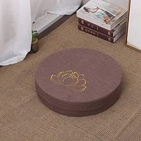 Wecnday-Sport Meditation Round Yoga Mat Meditation Cushion Thicken Comfortable Breathable Removable Suitable for Yoga Meditation Cushion for Home Party Garden (Color : Brown, Size : 60x60x10cm)