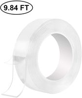 2019 Upgraded Double Sided Adhesive Nano Tape,Transparent Strong Washable Adhesive Traceless Gel Tape, Removable and Reusable Sticky Anti Slip Tape for Home,Wall,Room,Office Decor(9.84FT/3M)